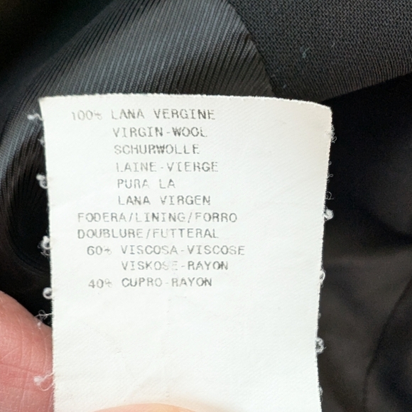 Armani Collezioni Black Wool Blazer sz 14 - Picture 8 of 8